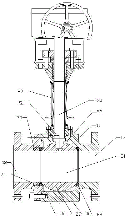 Low-temperature ball valve