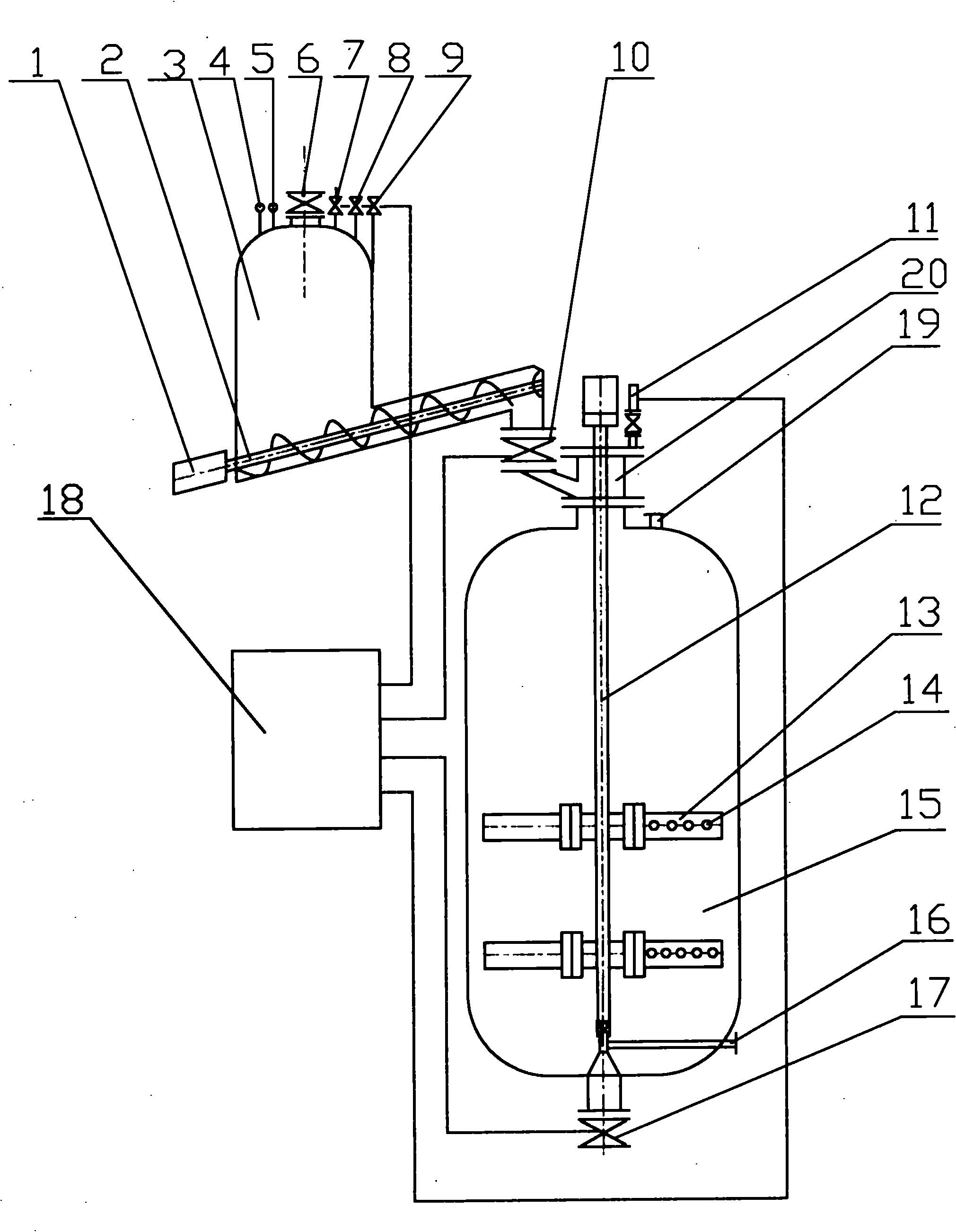 Continuous hydrolysis kettle converted from furfural intermittent hydrolysis kettle
