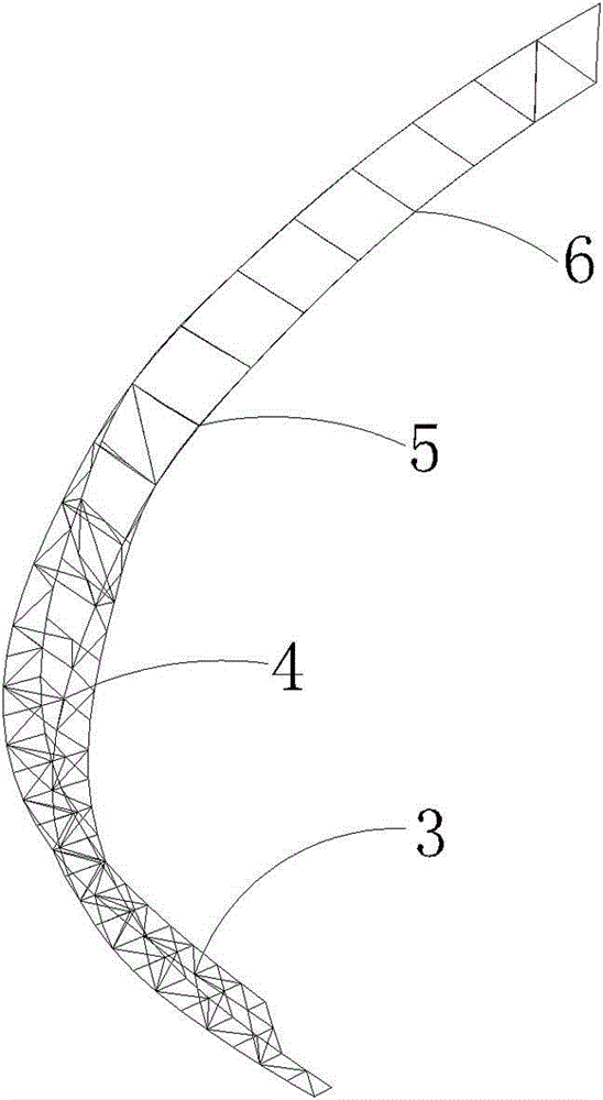 Mounting positioning method of two-way skew curved combined truss