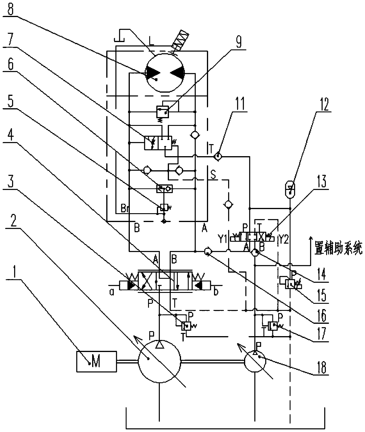 Winching potential energy real-time recycling system and control method thereof