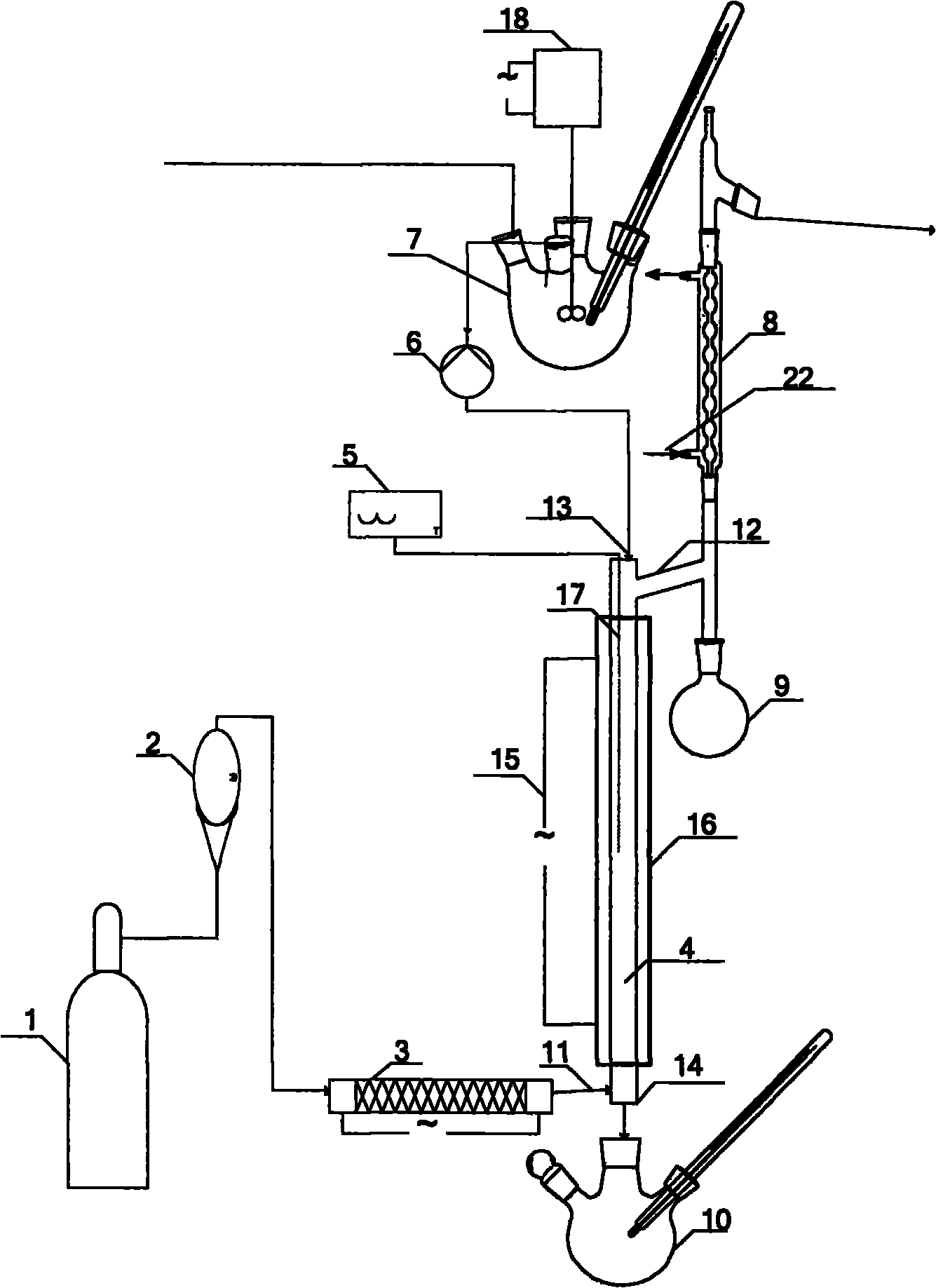 Gas-liquid-solid three-phase counter-current reaction device and method for pyrolytic reaction of carbamic acid ester