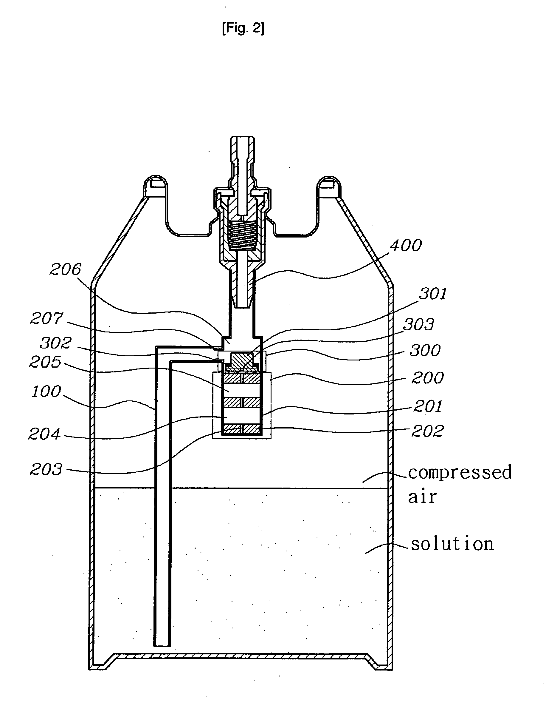 Straw Assembly for Compressed Air
