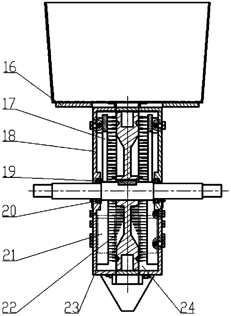 Mechanical type dual-cavity seeding apparatus