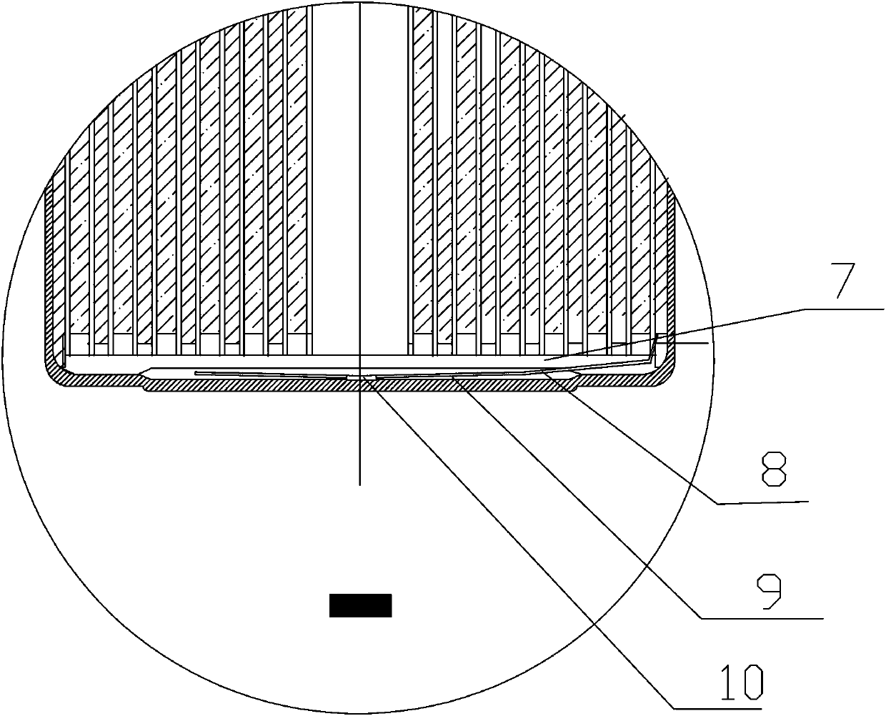 Cylindrical lithium ion battery having internal heat dissipation and tab fixing structure, and preparation method thereof