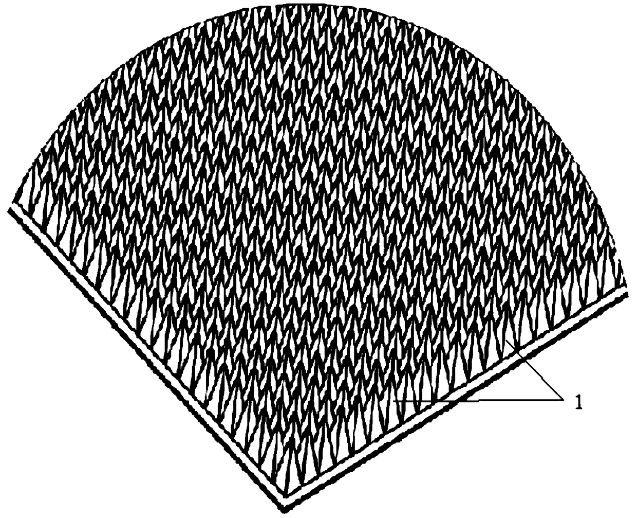Tapered wave-absorbing material and preparation method thereof
