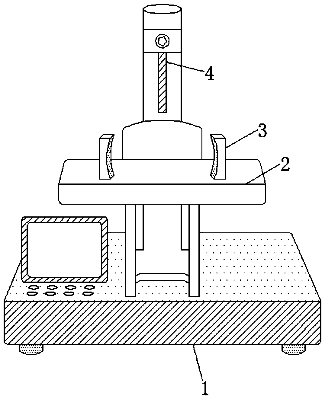 Clamped piston perforating device capable of guaranteeing drilling stability based on reciprocating movement