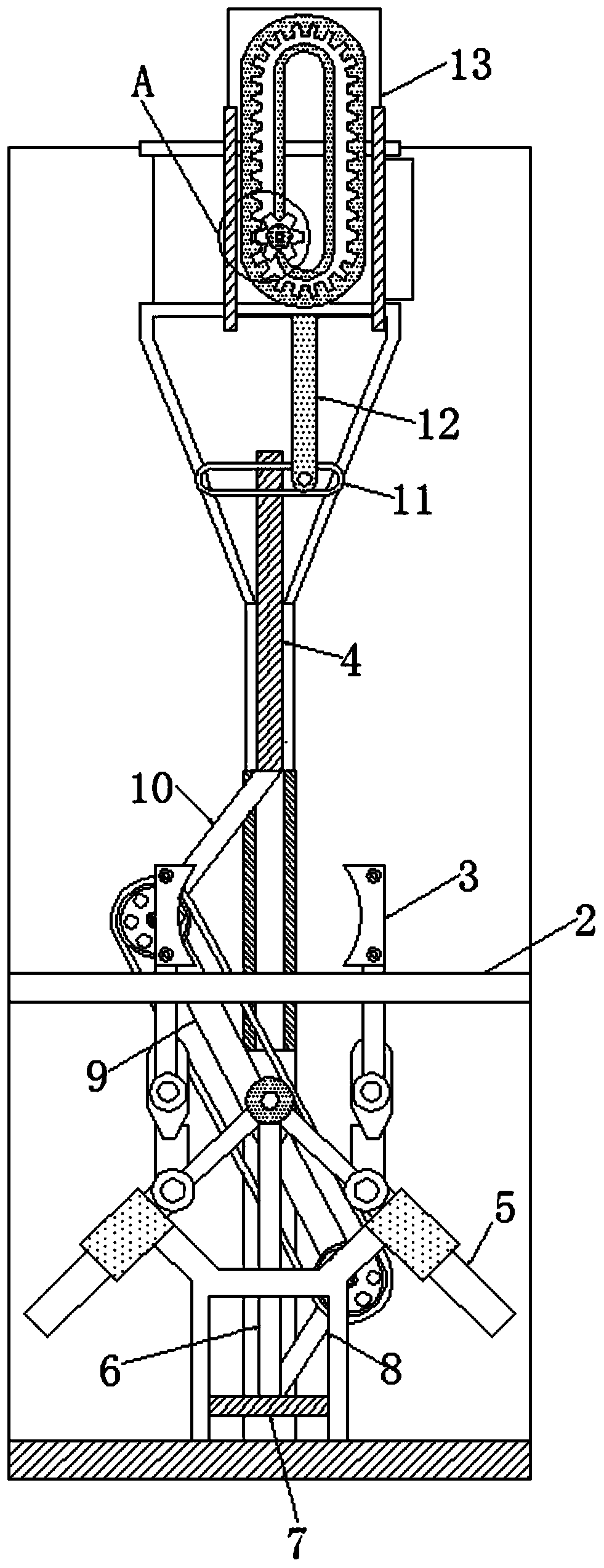 Clamped piston perforating device capable of guaranteeing drilling stability based on reciprocating movement
