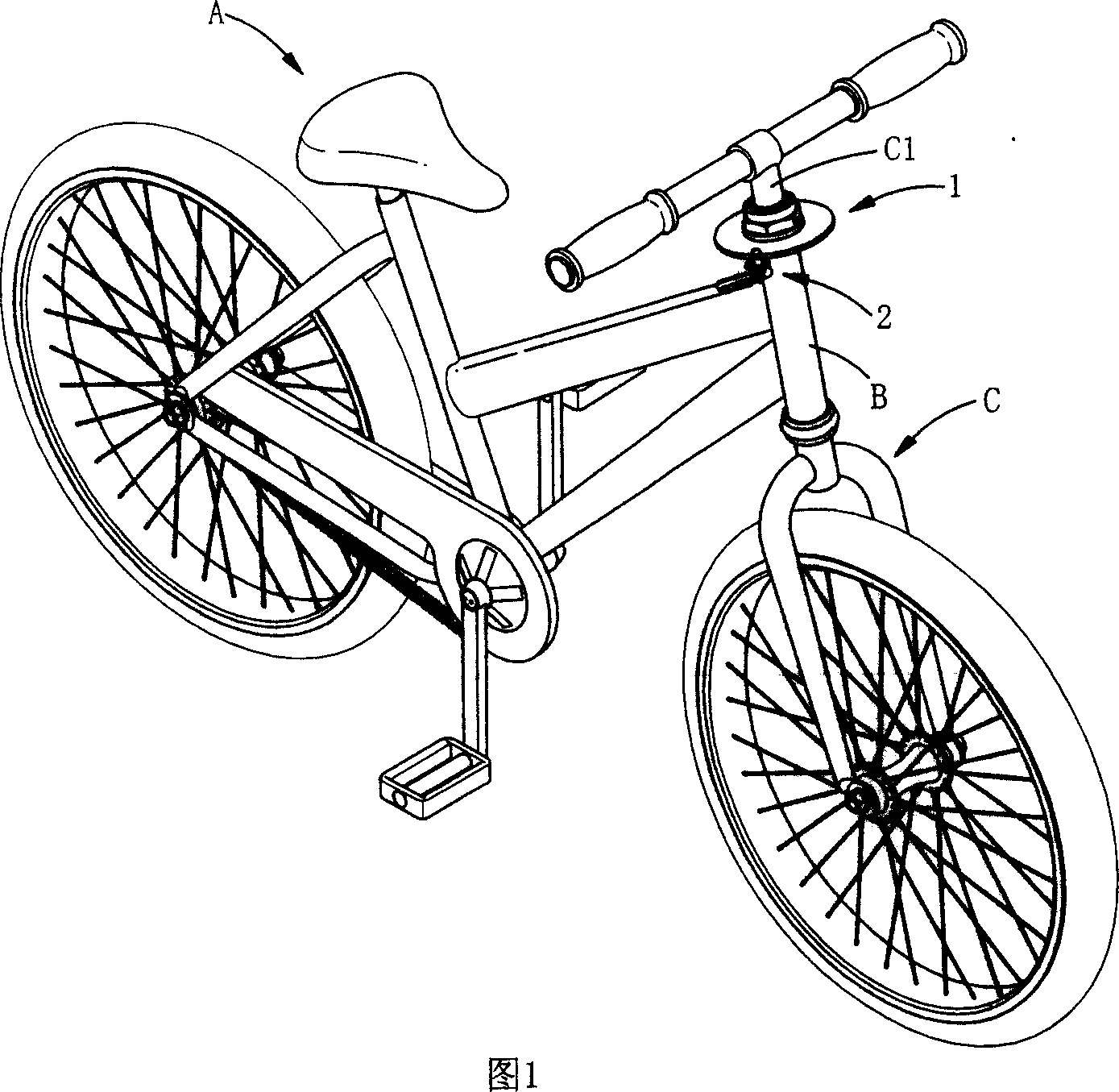 Positioning device for bicycle bibcock
