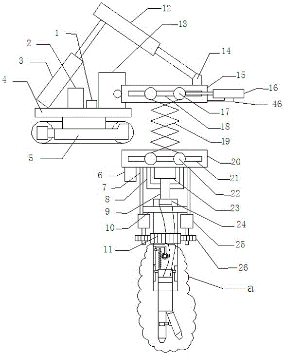 Foundation high-pressure jet grouting device