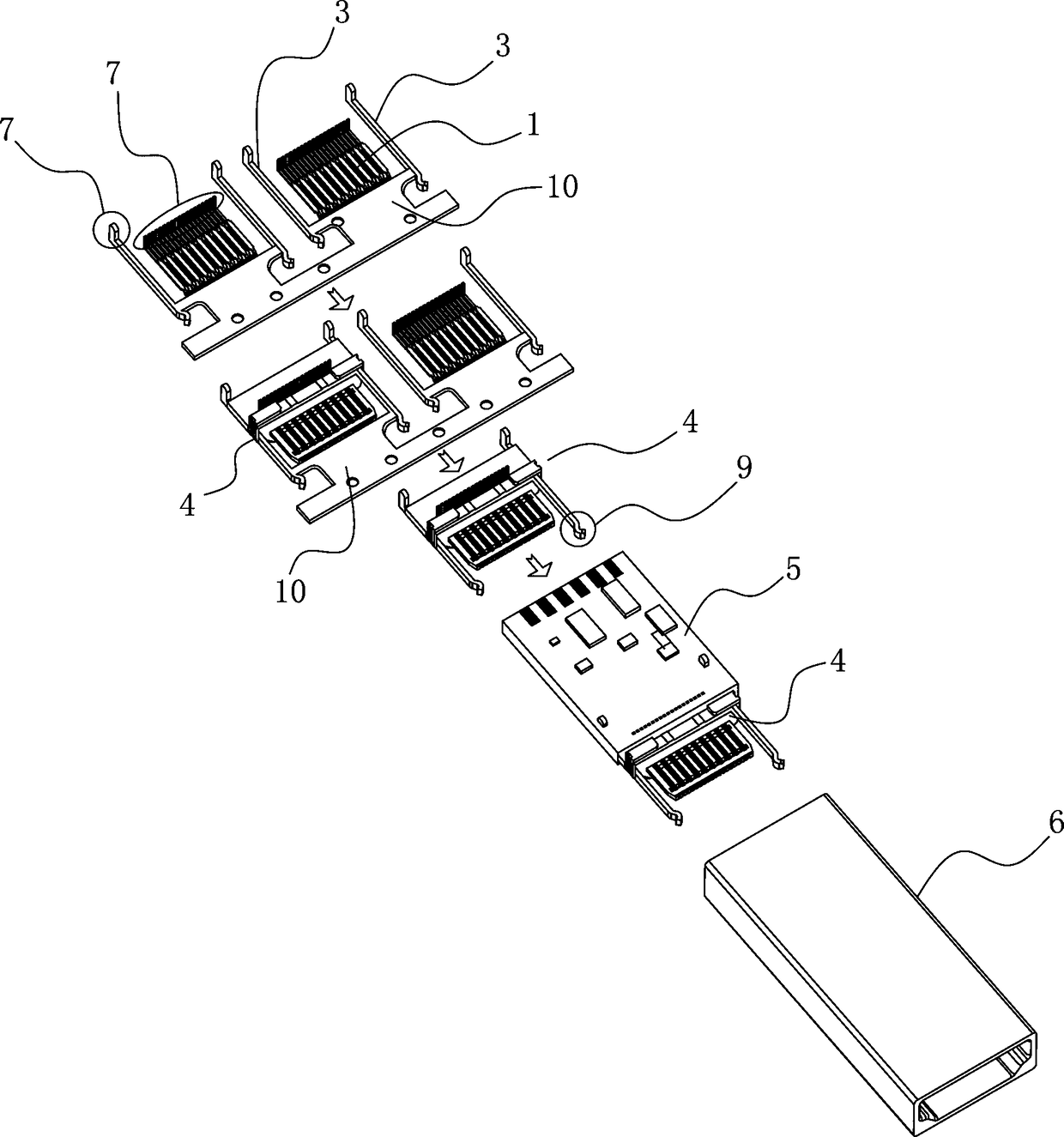 A HDMI connector and a preparation method thereof