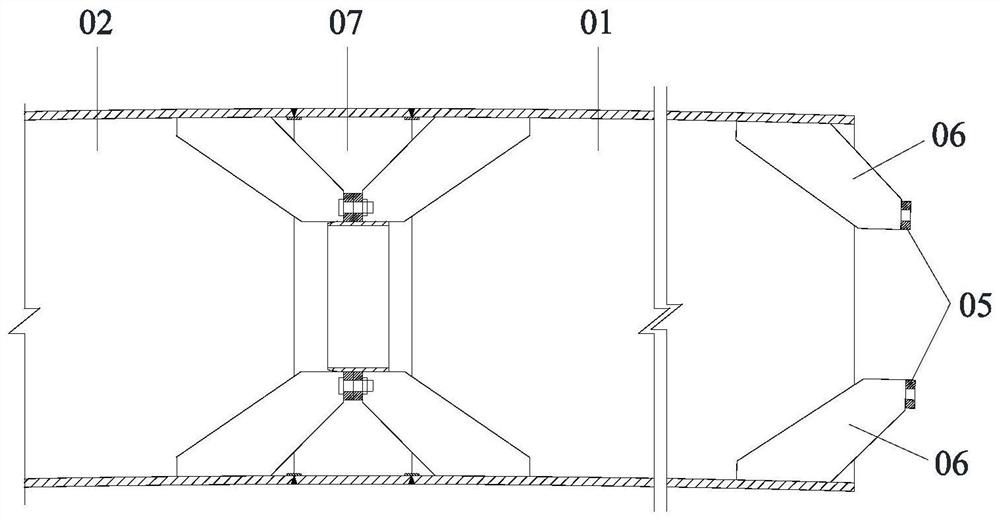 A construction method for aerial connection of steel pipe arch rib segments