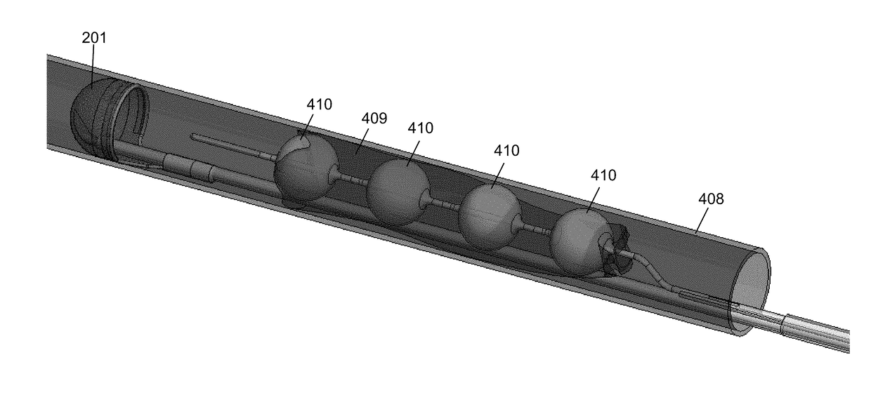 Axial lengthening thrombus capture system