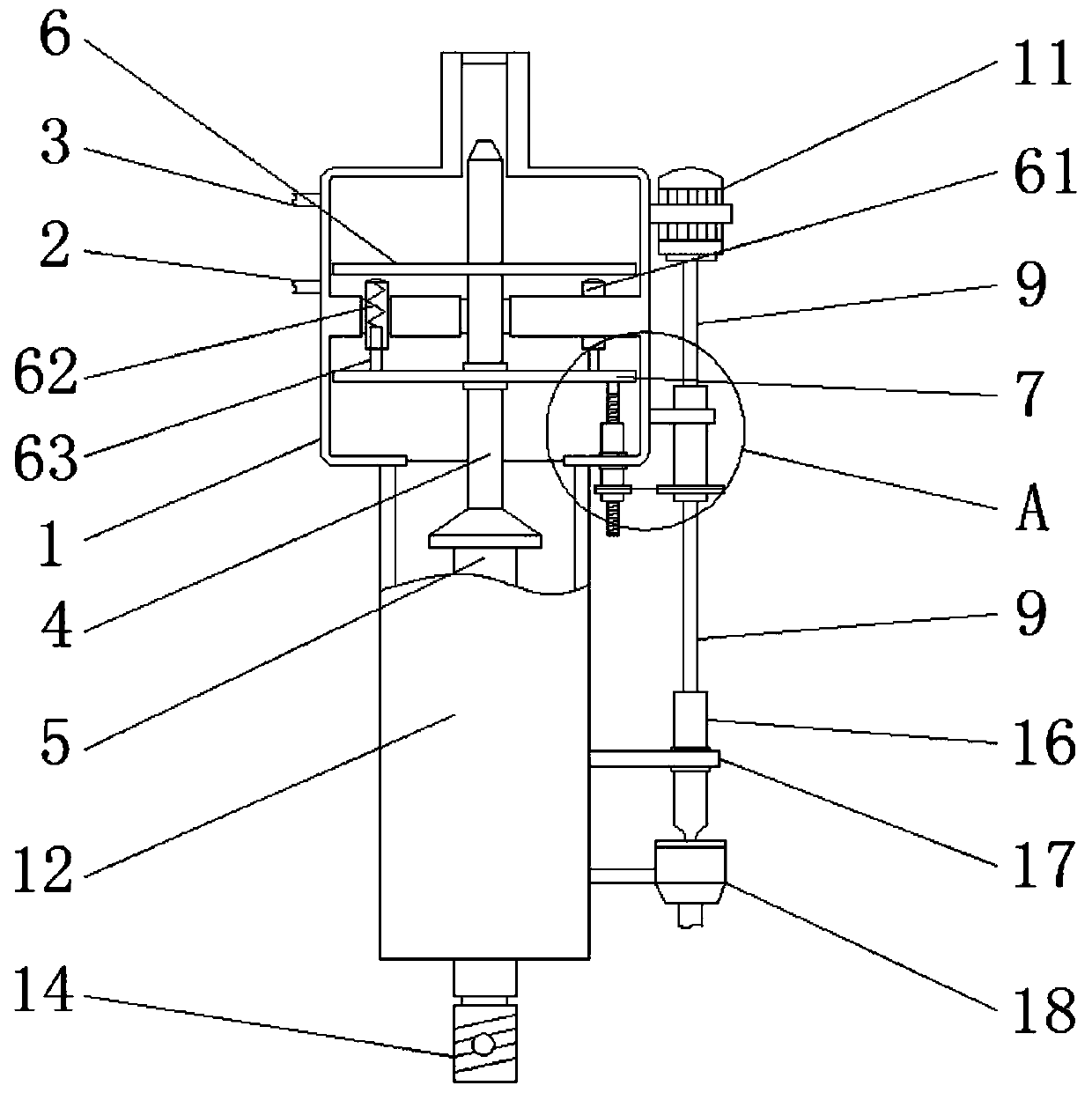 An adjustable hydraulic rock drill based on vibration and shock