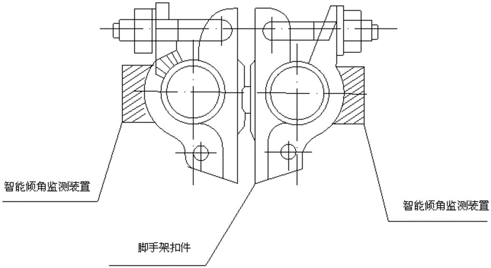 An intelligent scaffold fastener that can measure the change of inclination angle