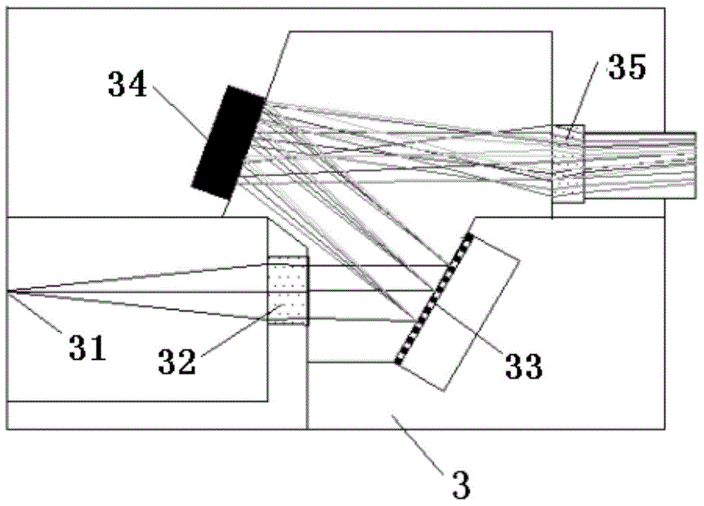 Mobile phone spectrograph module and mobile phone spectrograph with mobile phone spectrograph module