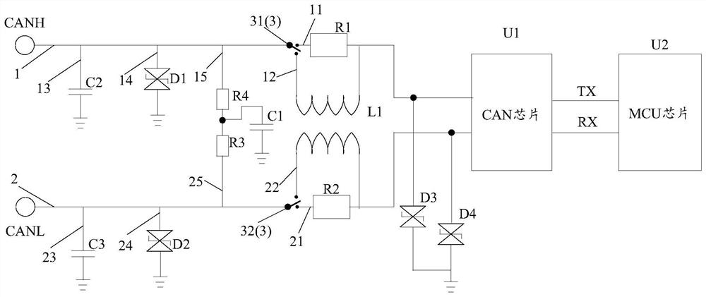 Fast charging protection circuit and vehicle