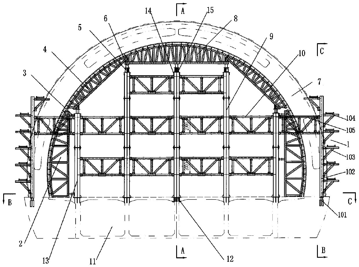 Construction Method of Prestressed Reinforced Concrete Circular Arch Tower