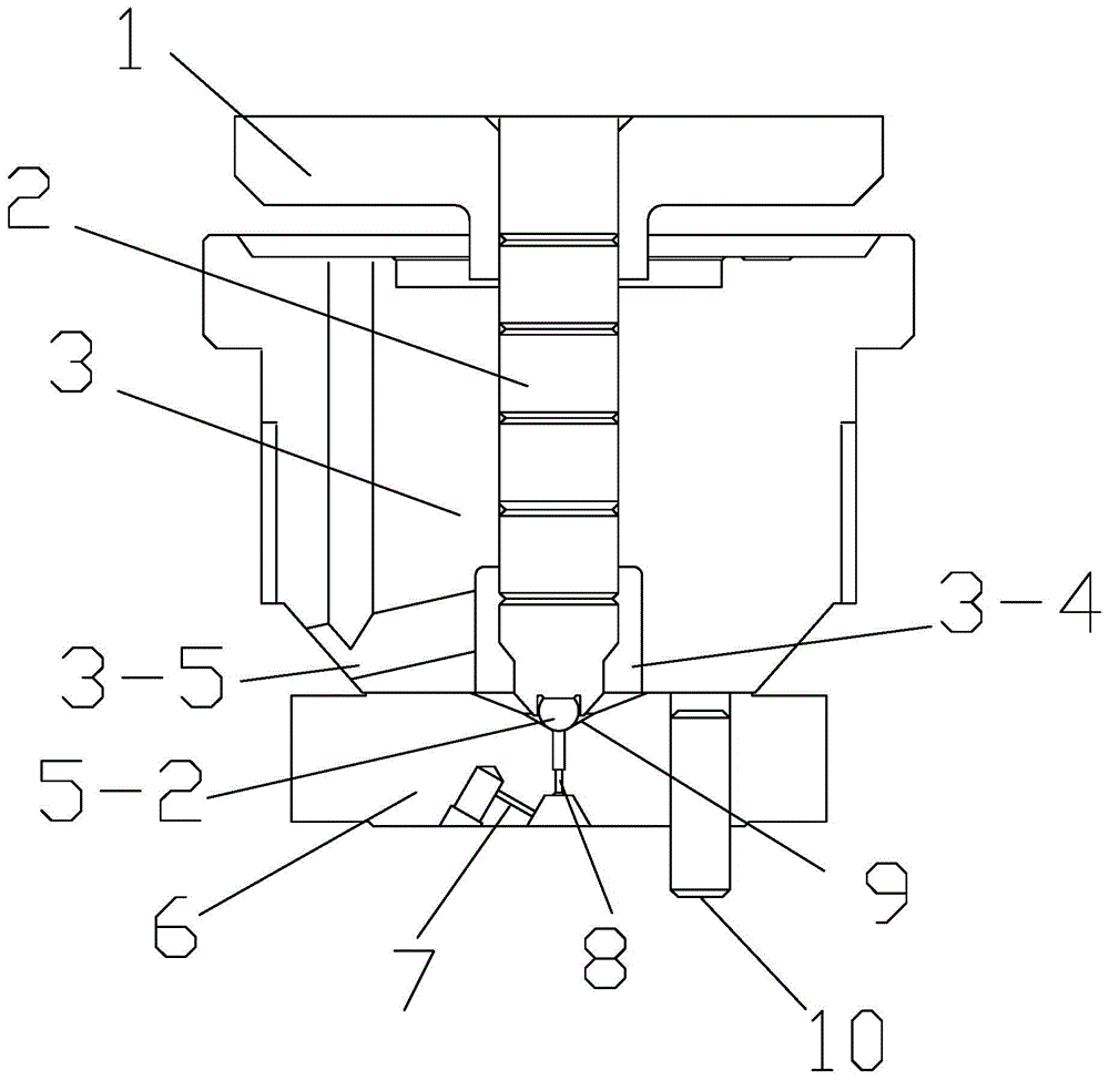 High pressure common rail injector crown ball control valve