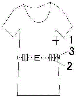 T shirt with belt