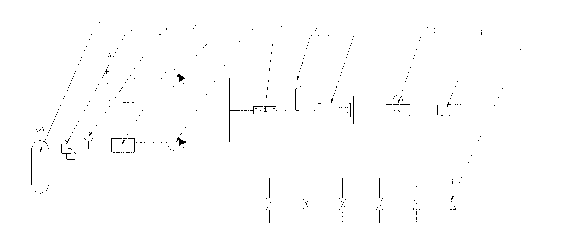 Supercutical fluid chromatograph (SFC) instrument and automatic back pressure apparatus used therein