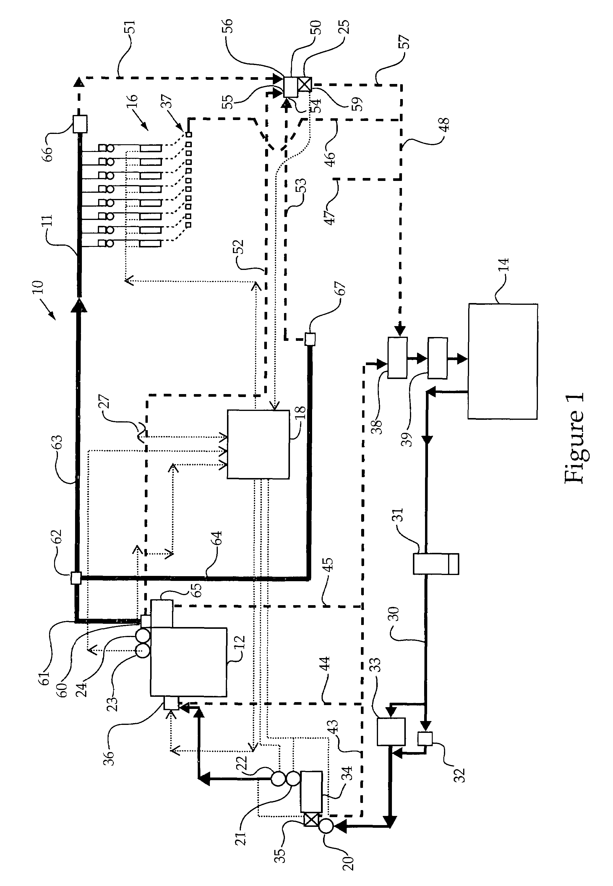 Fuel system with leak location diagnostic features and component for same