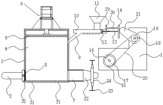 Extrusion device for plastic bottles