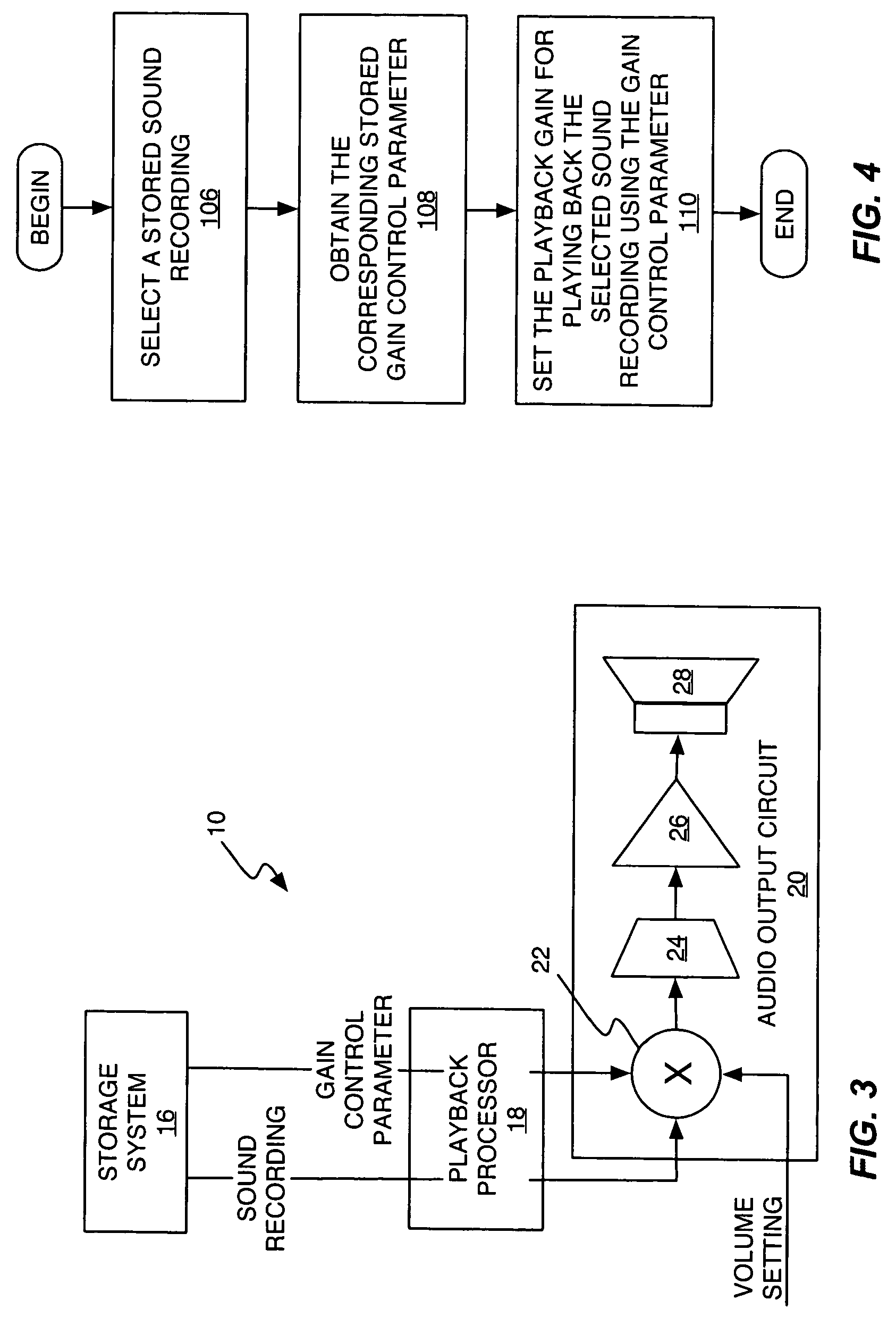 Method and apparatus for normalizing sound recording loudness