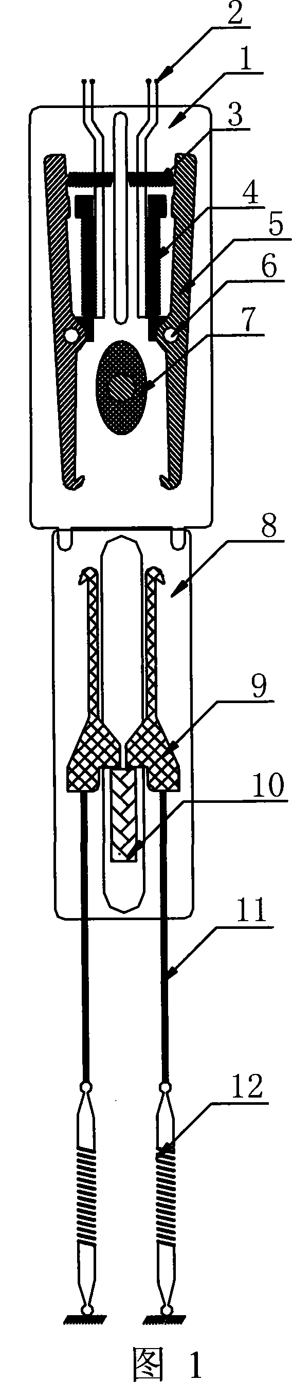 Swing cam resetting separable jacquard needle selecting device