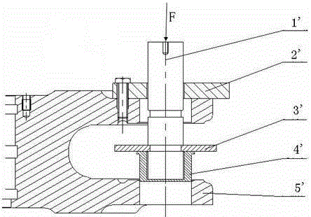 Low floor bogie rotating arm node press mounting device