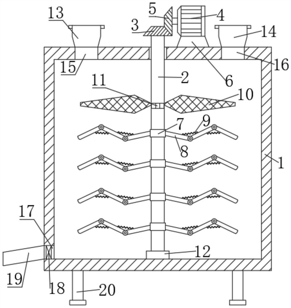 Liquid mixing device for double mixing of chemical production feed liquid
