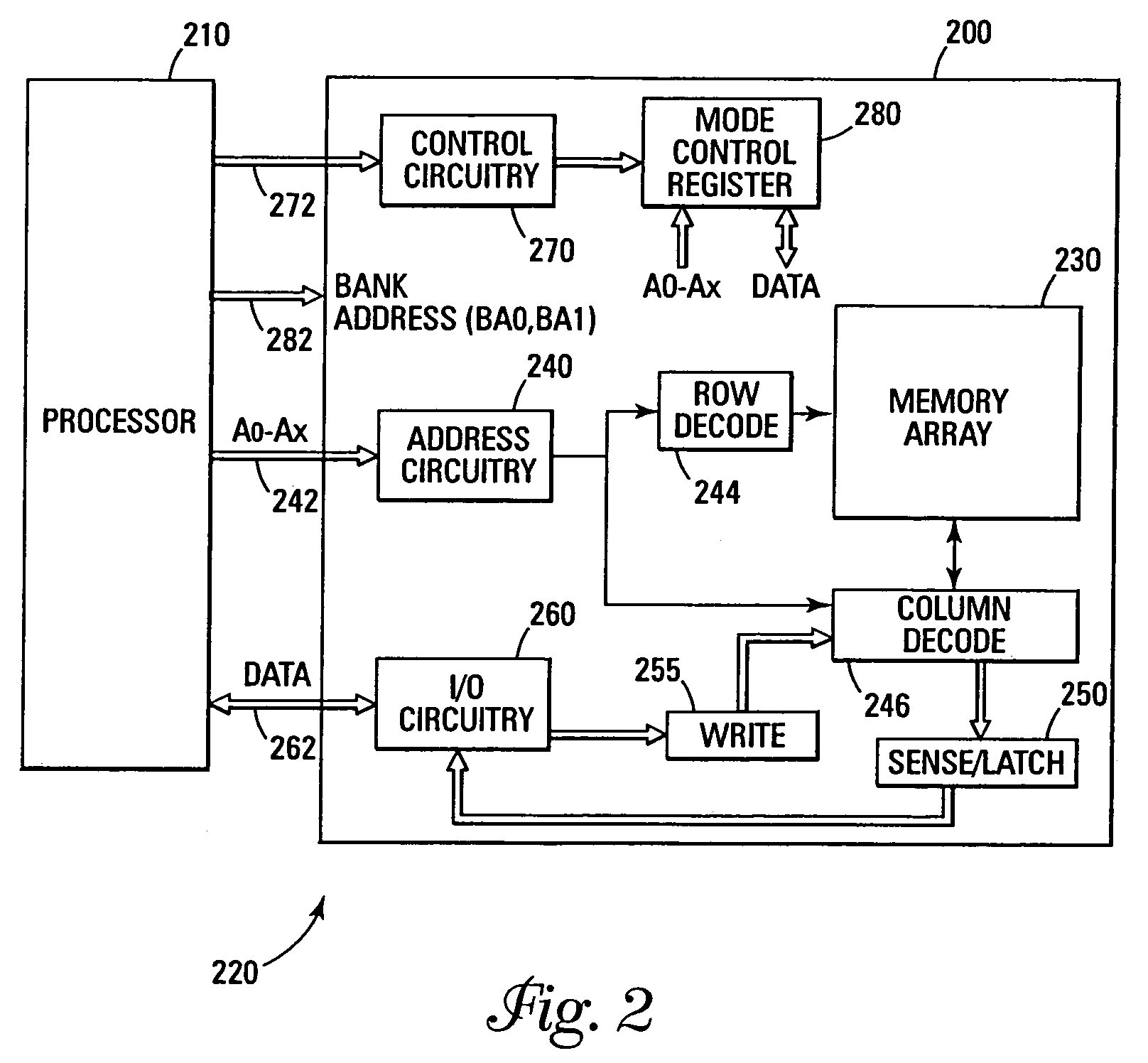Mode selection in a flash memory device