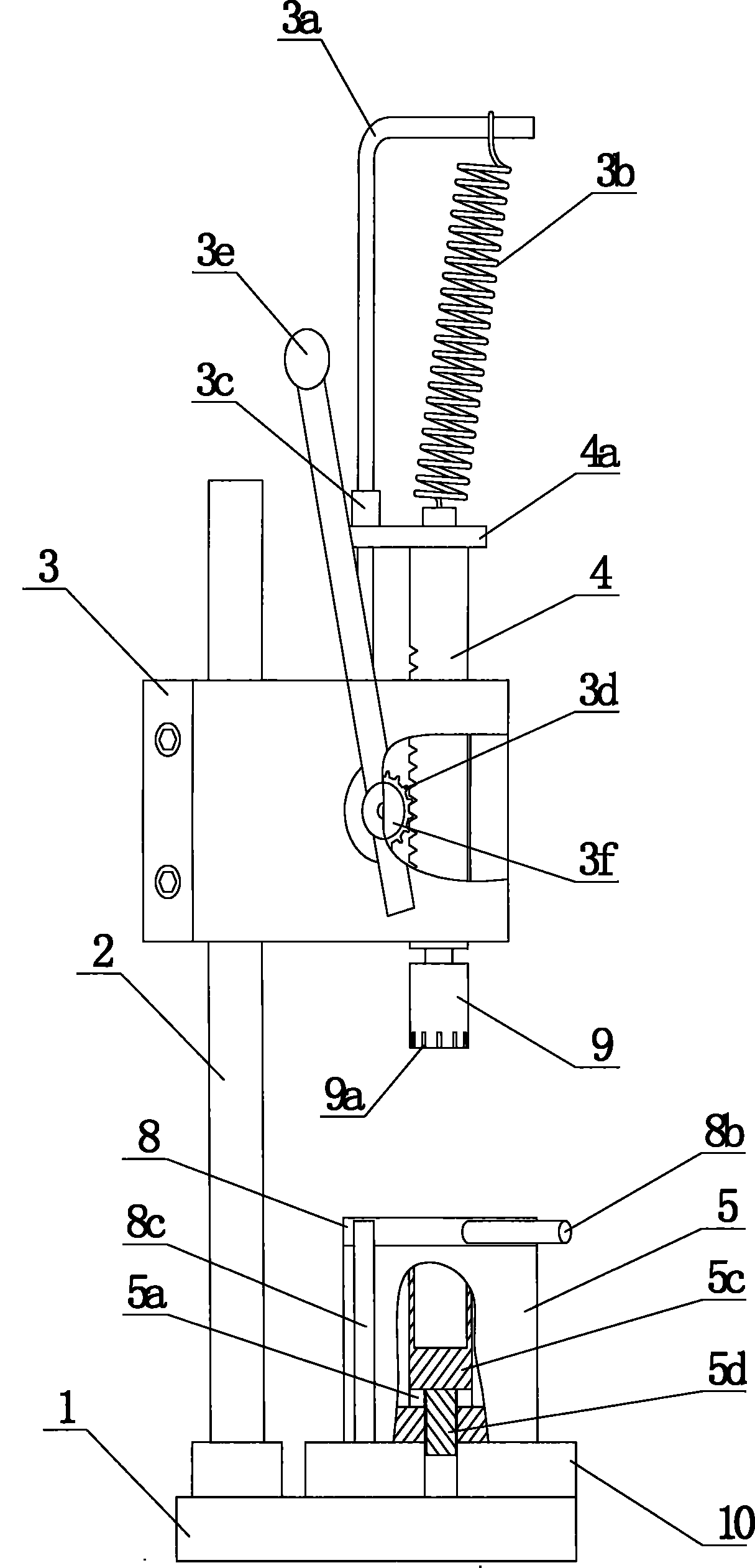 Armature wind wheel press mounting device of motor