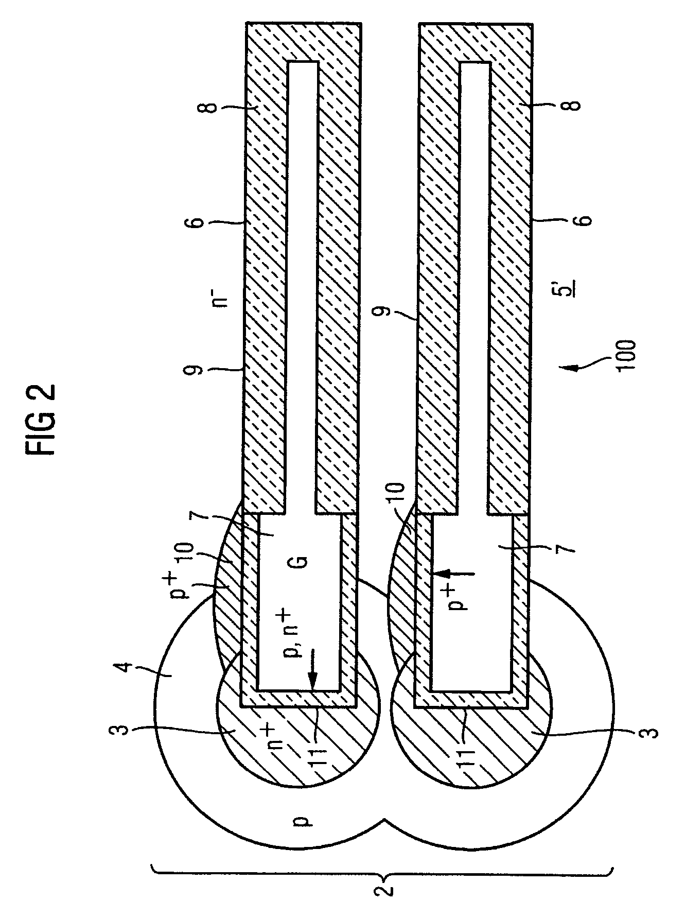 Lateral trench transistor, as well as a method for its production