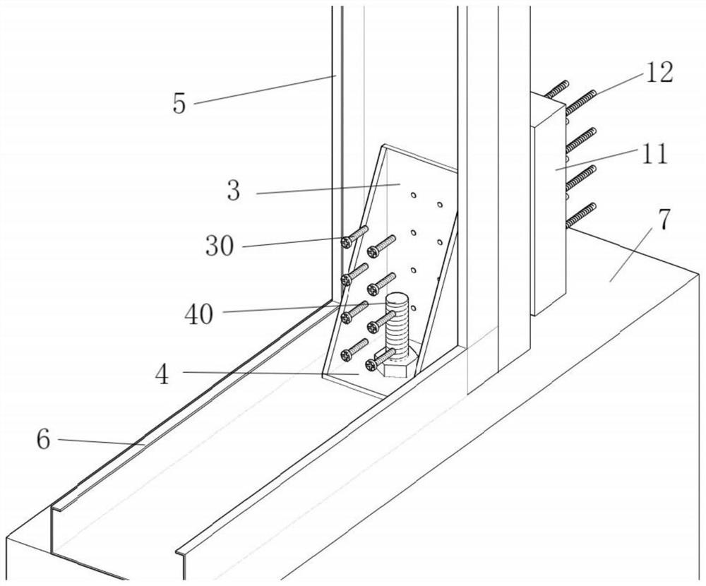 Self-locking bolt assembly for cold-formed thin-walled steel structure anti-pulling piece and installation method of self-locking bolt assembly