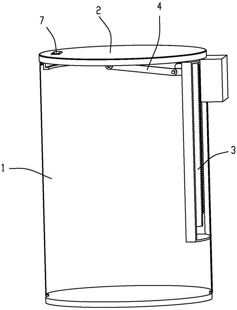 Novel garbage can cover opening structure