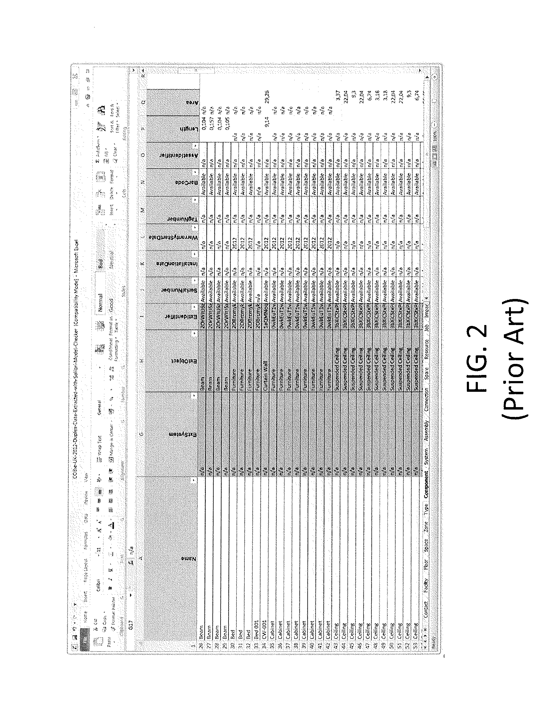 System and Method for Express Spreadsheet Visualization for Building Information Modeling