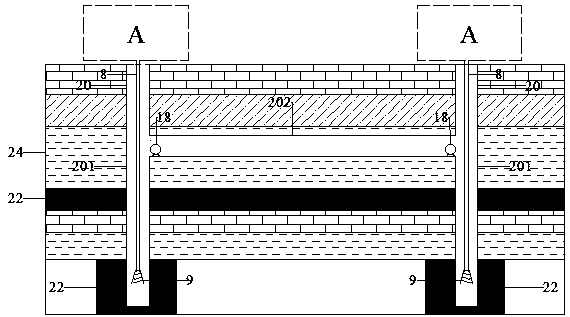 Plasma H-type method for reducing thick and hard roof and residual coal pillar composite strong ore pressure