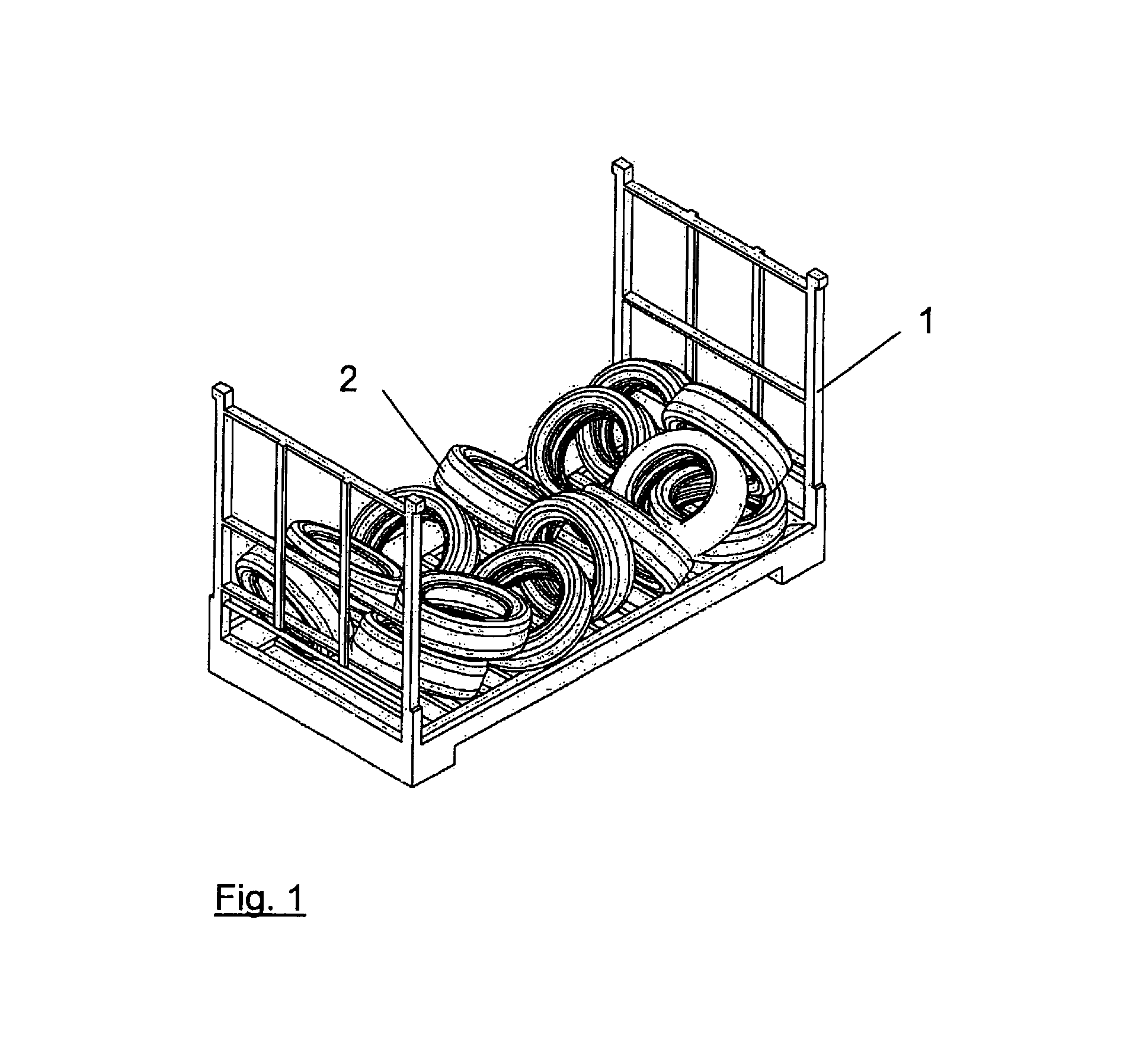 Method and system for depalletizing tires using a robot
