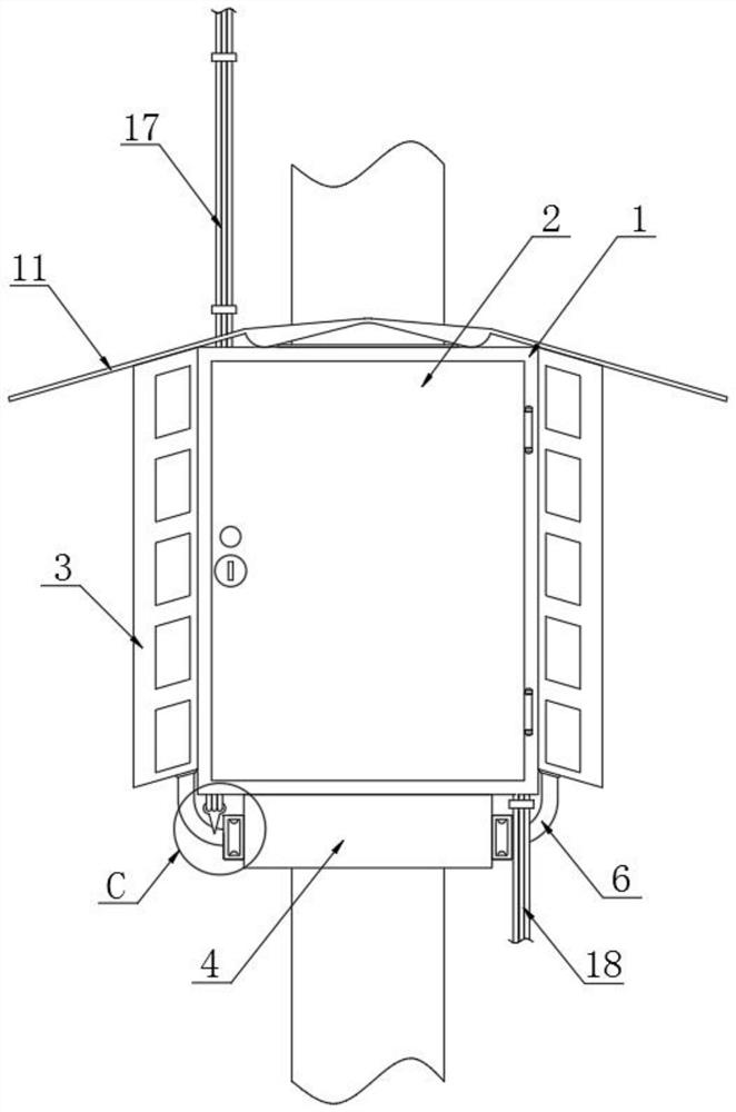 A 0.4kv pole-mounted low-voltage cable distribution box device and its application method