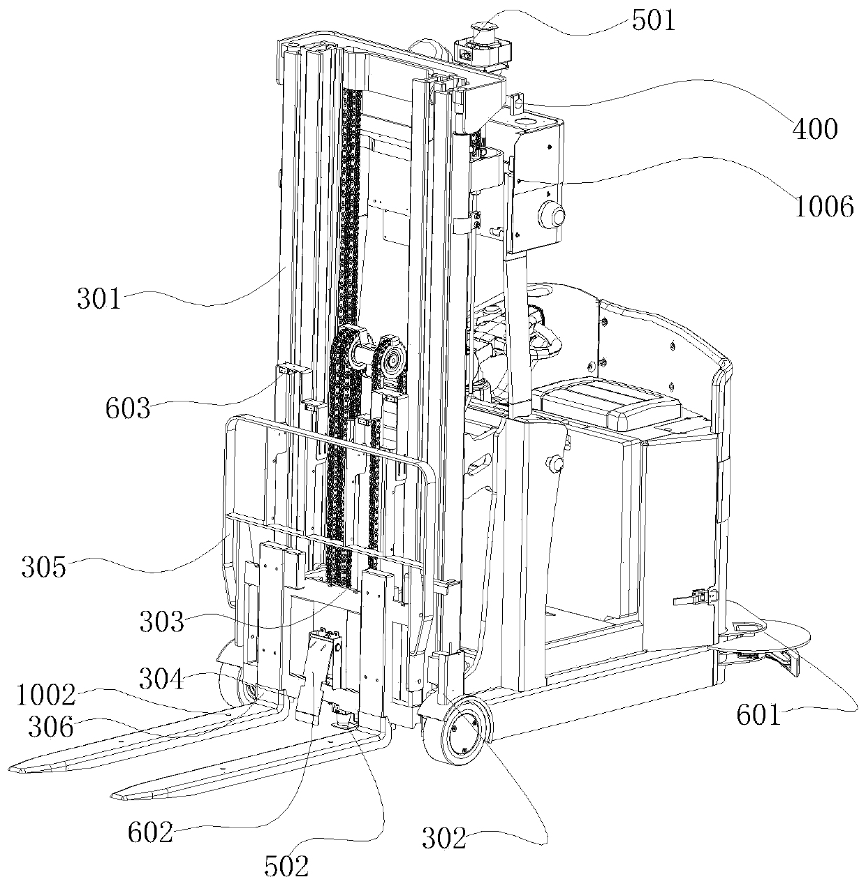 Counterweight AGV fork lift truck