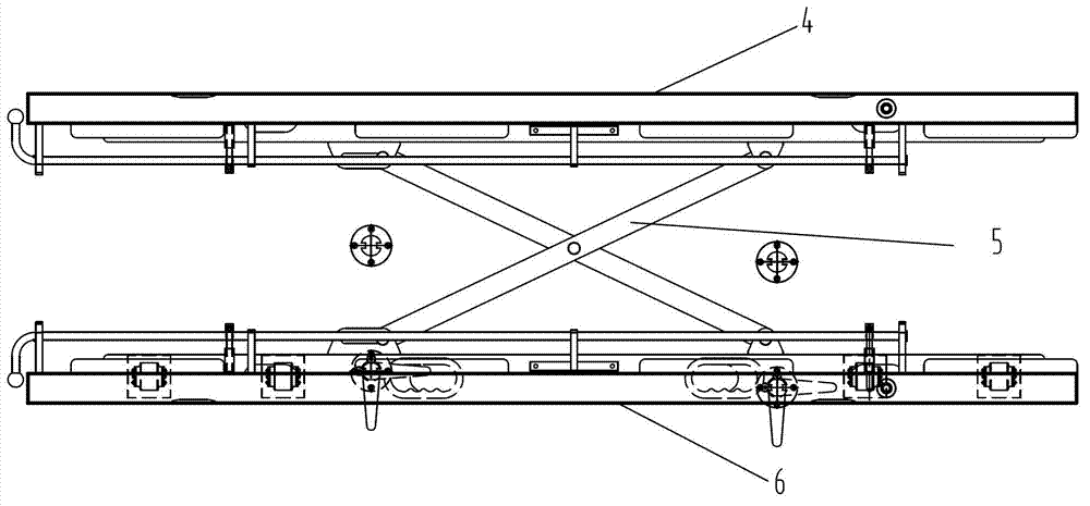 X-shaped foldable stretcher bracket