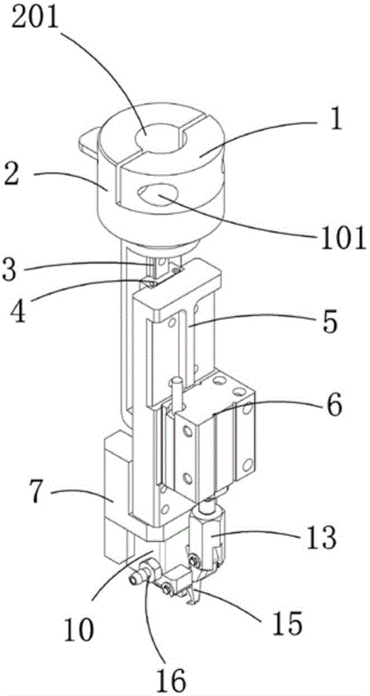 Sucking rod mechanism capable of sucking acoustic gauze of mobile phone