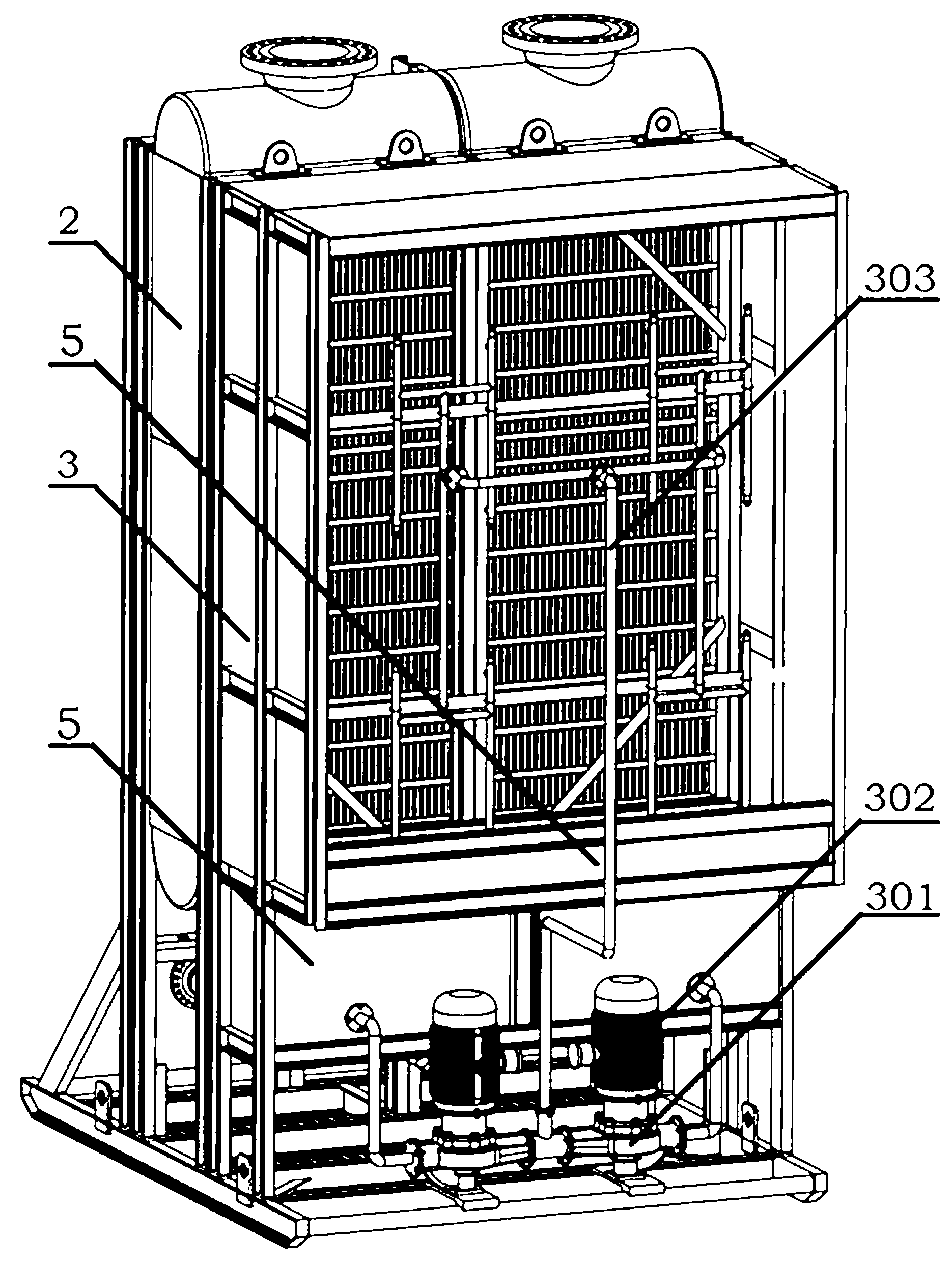 Plate-type wet air cooler