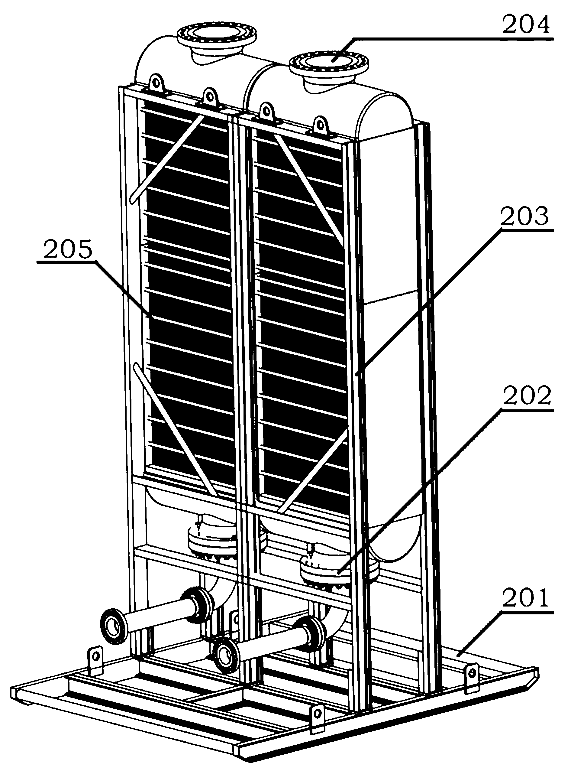 Plate-type wet air cooler