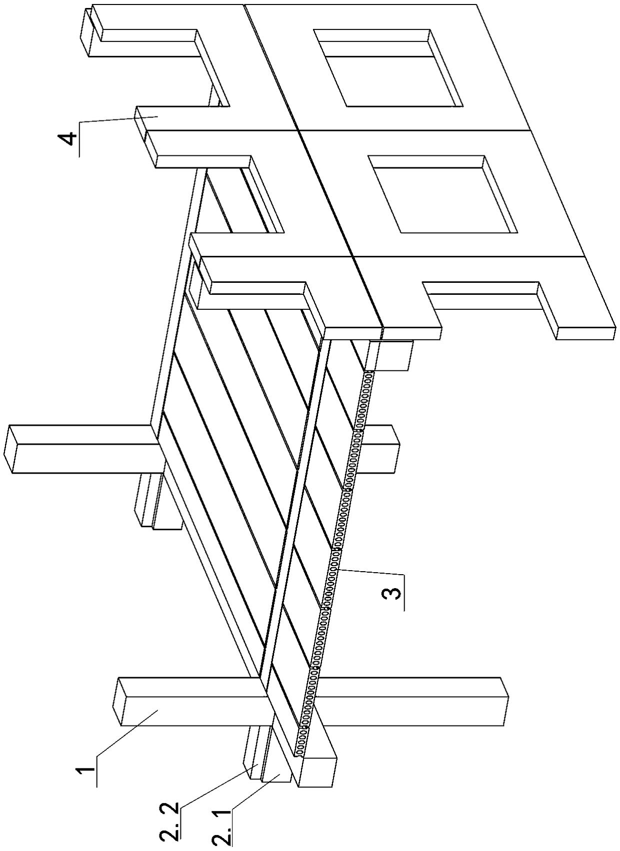 Fabricated prestressed concrete large-span frame system and construction method thereof