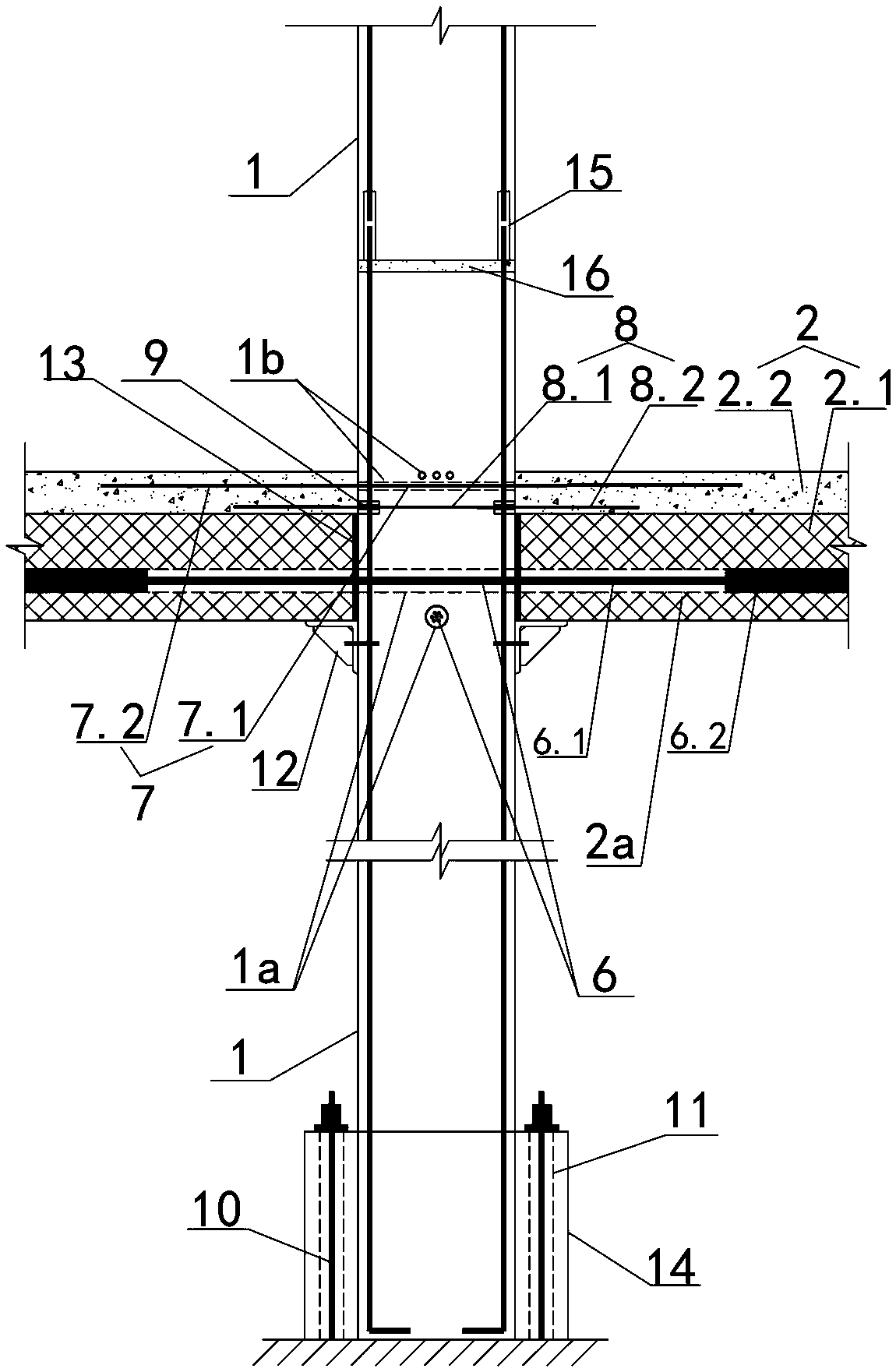 Fabricated prestressed concrete large-span frame system and construction method thereof