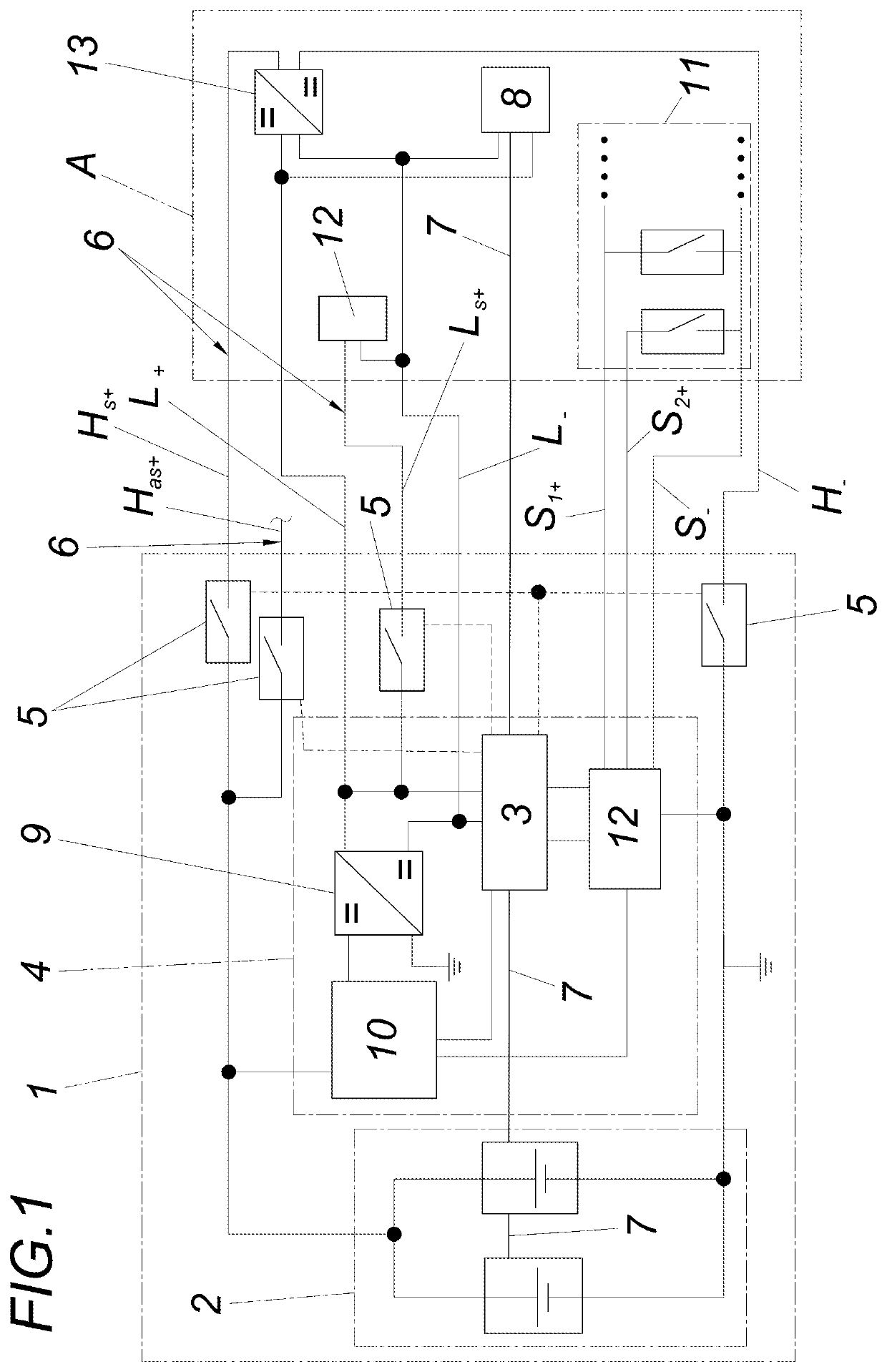 Accumulator System Having a High-Voltage Accumulator for Mobile Work Machines