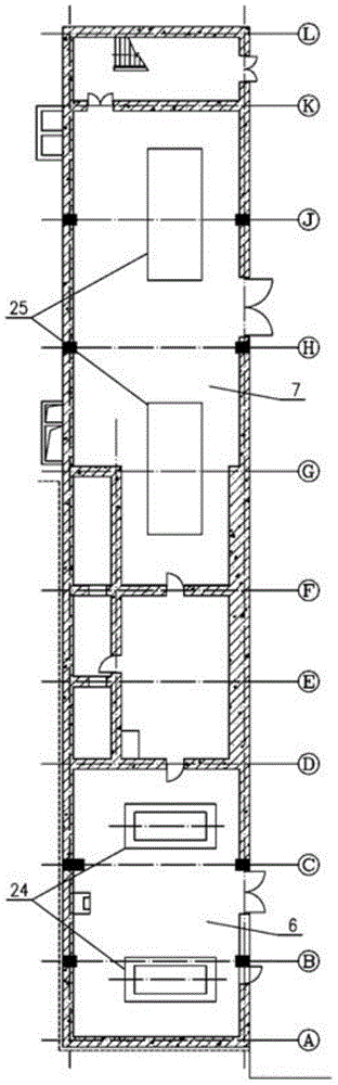 Method for arranging first span of nuclear power station steam turbine plant