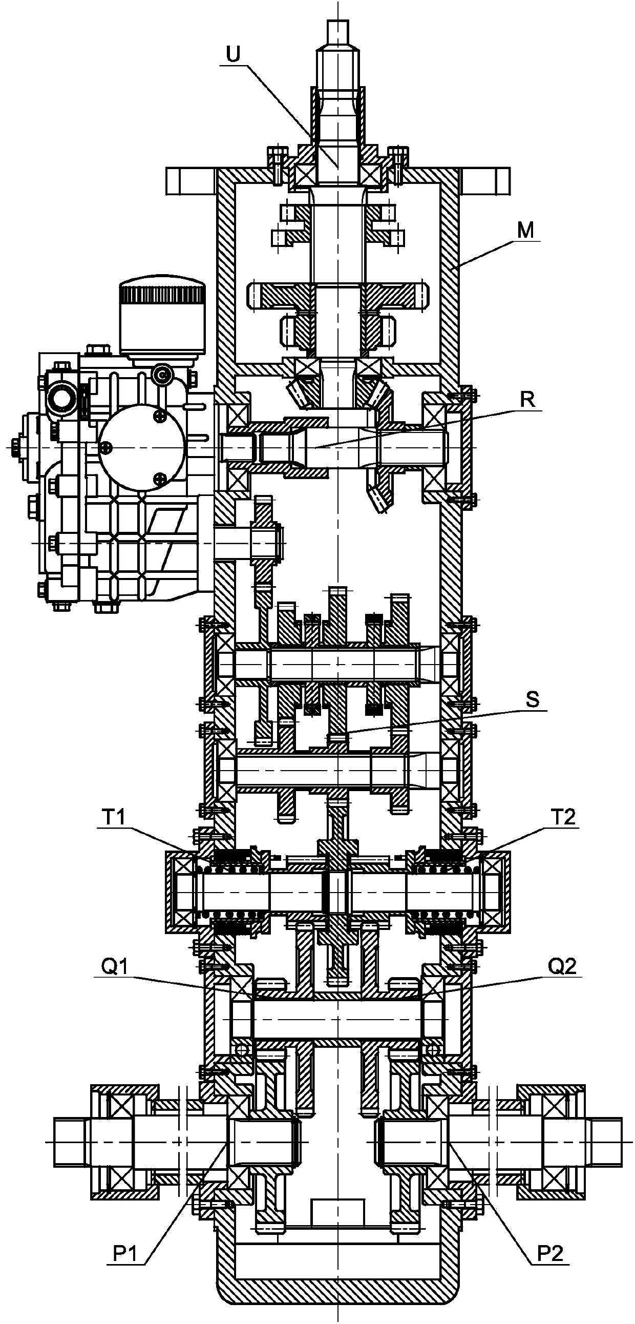 Hydraulic pressure infinitely variable transmission for crawler