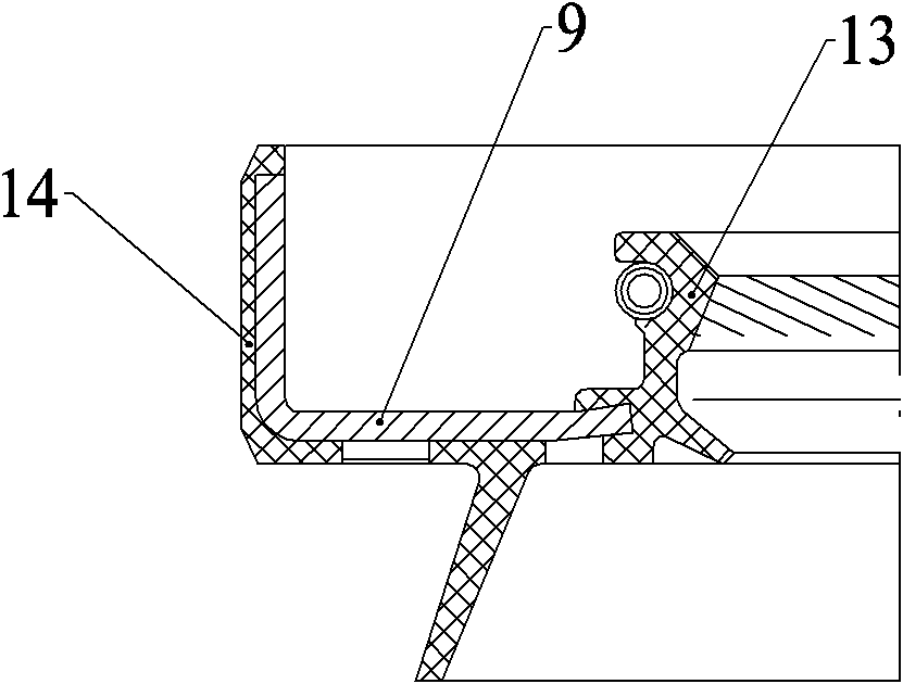 Double-rubber combined oil seal forming die and forming method thereof
